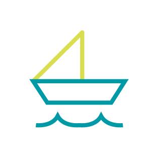 Sail boat icon